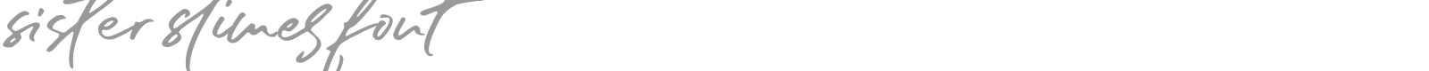 Sister Slimes font preview